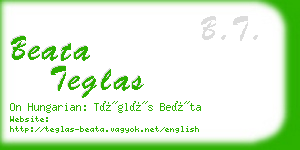 beata teglas business card